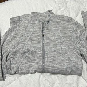Lululemon jacket gray and white